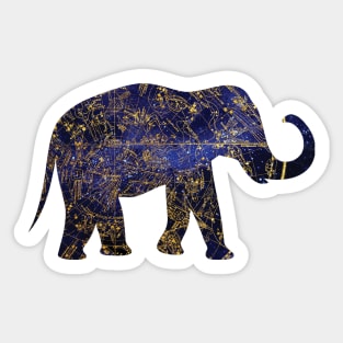 Southern Hemisphere Elephant Sticker